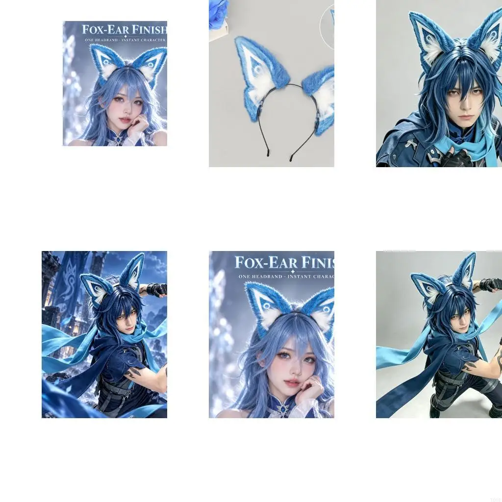 ウィッグ、ナチュラルヘア、コスチューム用の曲げ可能なデザインのスリムオープンエンドヘッドバンドの尖った動物の耳ヘアアクセサリー、y08e