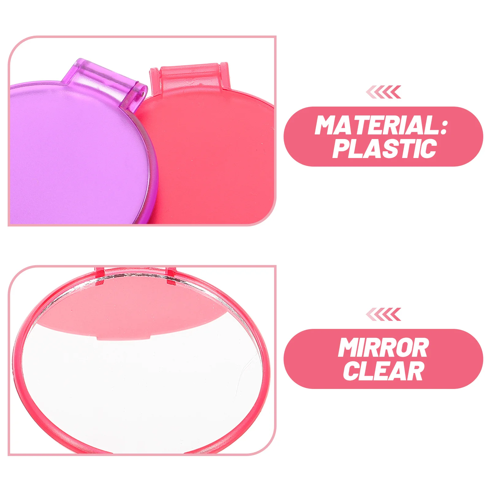 24 szt. Kieszonkowe lusterka kompaktowe do makijażu, okrągłe, składane, o wysokiej rozdzielczości, idealne do podróży, do torebki lub na podręczne.