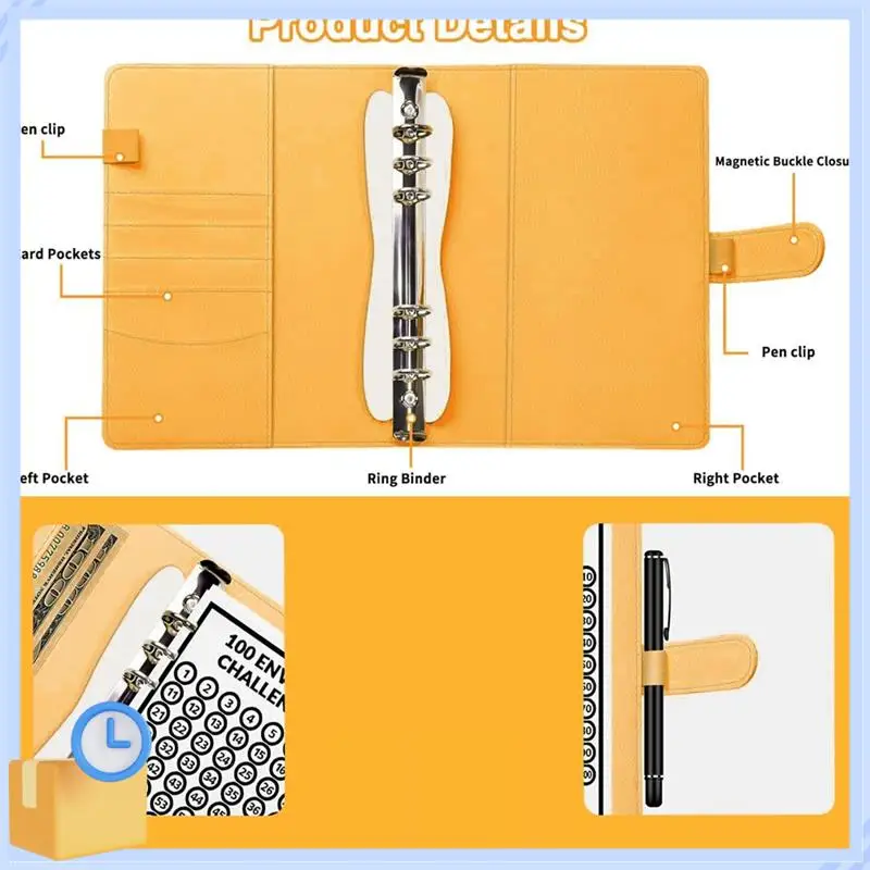 

Popular 100 Envelope Challenge Binder, A5 Money Saving Budget Binder - Save 5,050 With The Money Saving Challenge Yellow Easy To