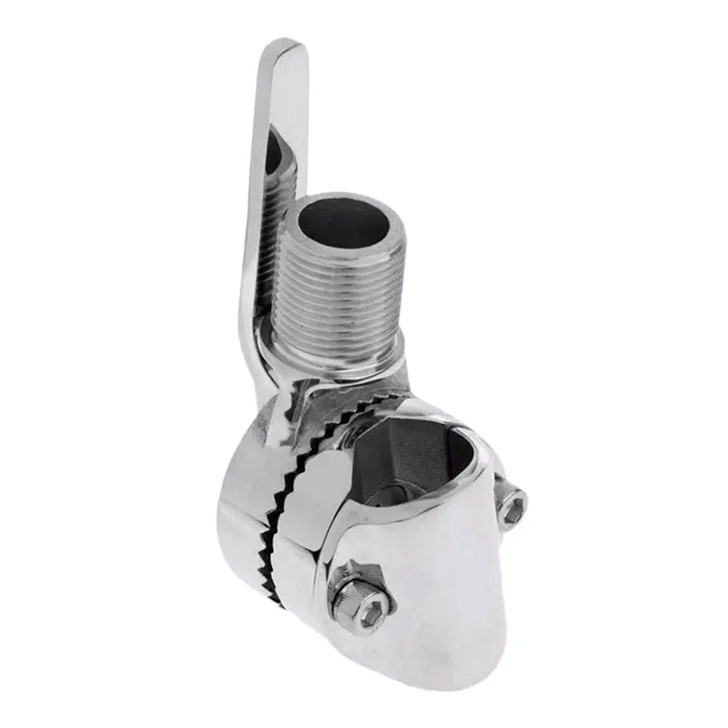 

PORK-2X Marine VHF Antenna Mount Rail Mount Adjustable Antenna Base Mount Heavy Duty Ratchet Mount Base Pipe Clamp Hardware