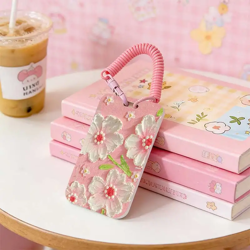 Card Sleeve for Credential Badge Holder Kpop Photocard Holder Pendant Keychain Student Bus/Meal Card Protection Case
