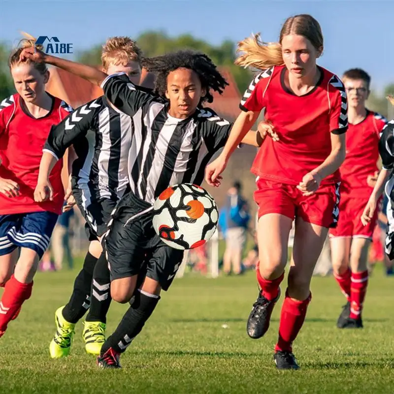 

A18E-Standard Size 5 PU Thermal Bonded Seamless Leakproof Soccer Ball Adult Indoor Outdoor Grass Training Match Football