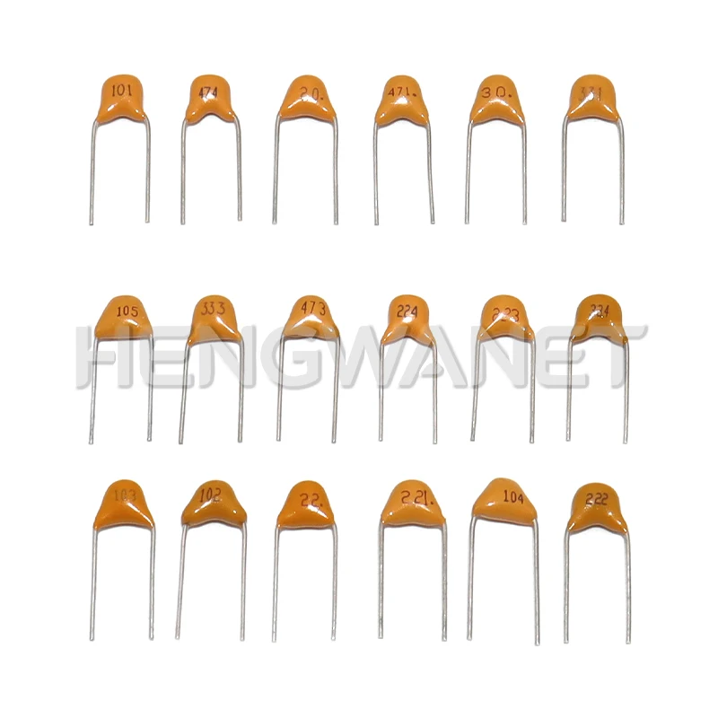 180PCS Monolithic Ceramic Capacitor Kit 18values*10pcs 20PF-1UF 50V Capacitance Assorted DIY Set
