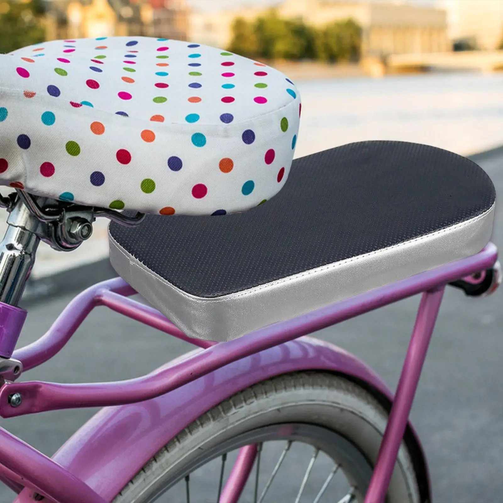 

Подушка заднего сиденья, аксессуар, детское седло, простая установка, удобное утолщенное заднее седло для велосипеда