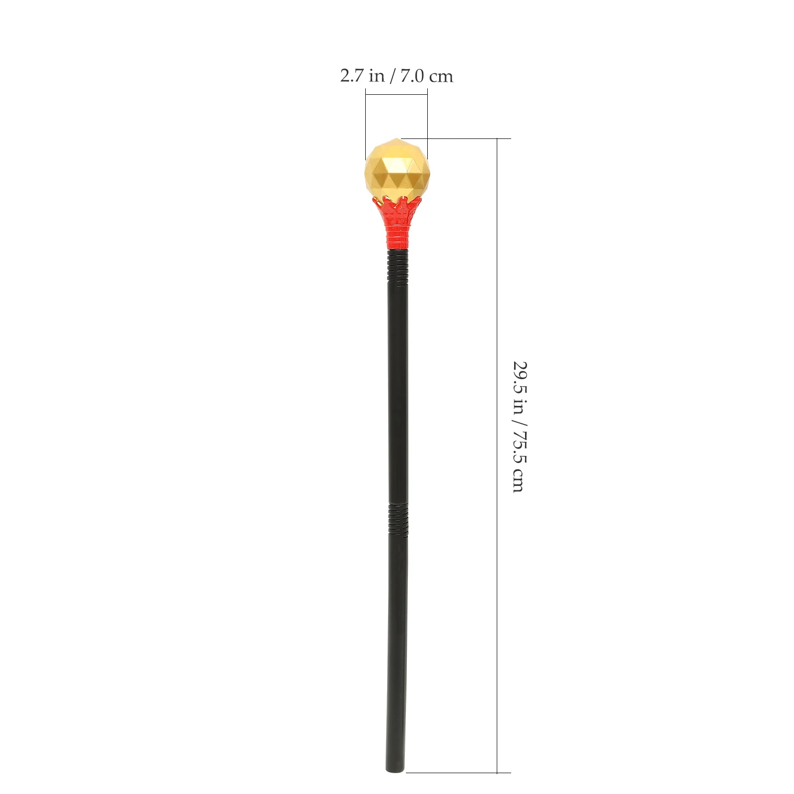 

2pcs Pharaoh For Cosplay Costume Prop Halloween Party Cosplay Costume Prop Plastic Stage Wand Decor Round Head Wand Props