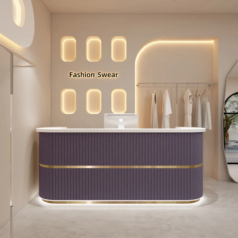 Cream wind arc Internet celebrity checkout page Company front desk Women's clothing store Shop bar Beauty salon cabinet