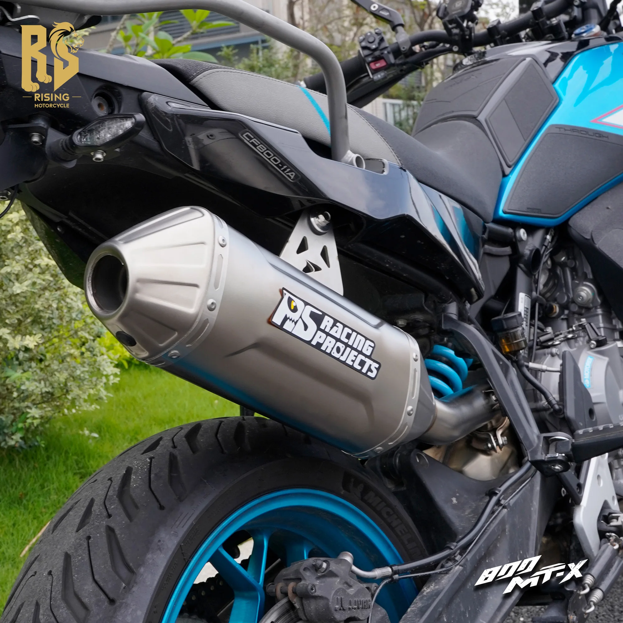 For CFMOTO 800MTX 800MT-X 2026 Full System Motorcycle Exhaust Muffler Mid Link Pipe Modified Slip On Escape Moto With DB Killer
