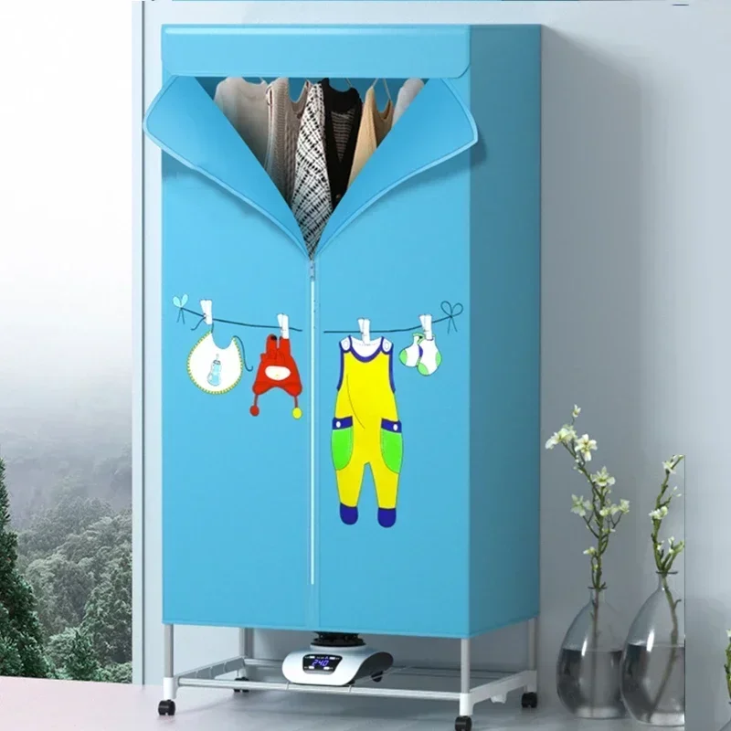 Household Small Dryer Clothes Quick-Drying Large Capacity Double-Layer Foldable Timed Drying Wardrobe