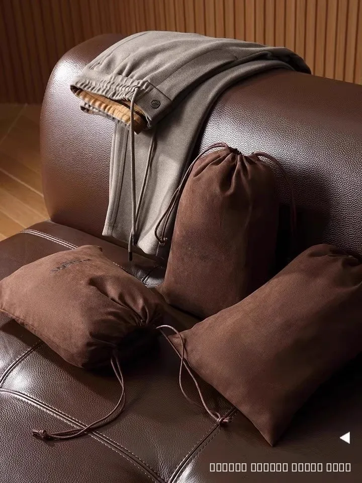 

Italian Luxury Autumn Winter Outdoor Straight Leg Knitted Wool Casual Pants Couple Sle Classic Acetate Knit Trousers