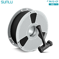 SUNLU PA12-CF 3D Filament Carbon Fibre Nylon Heat Resistant Wear Resistant 1.75mm 1kg Spool Engineering Filament