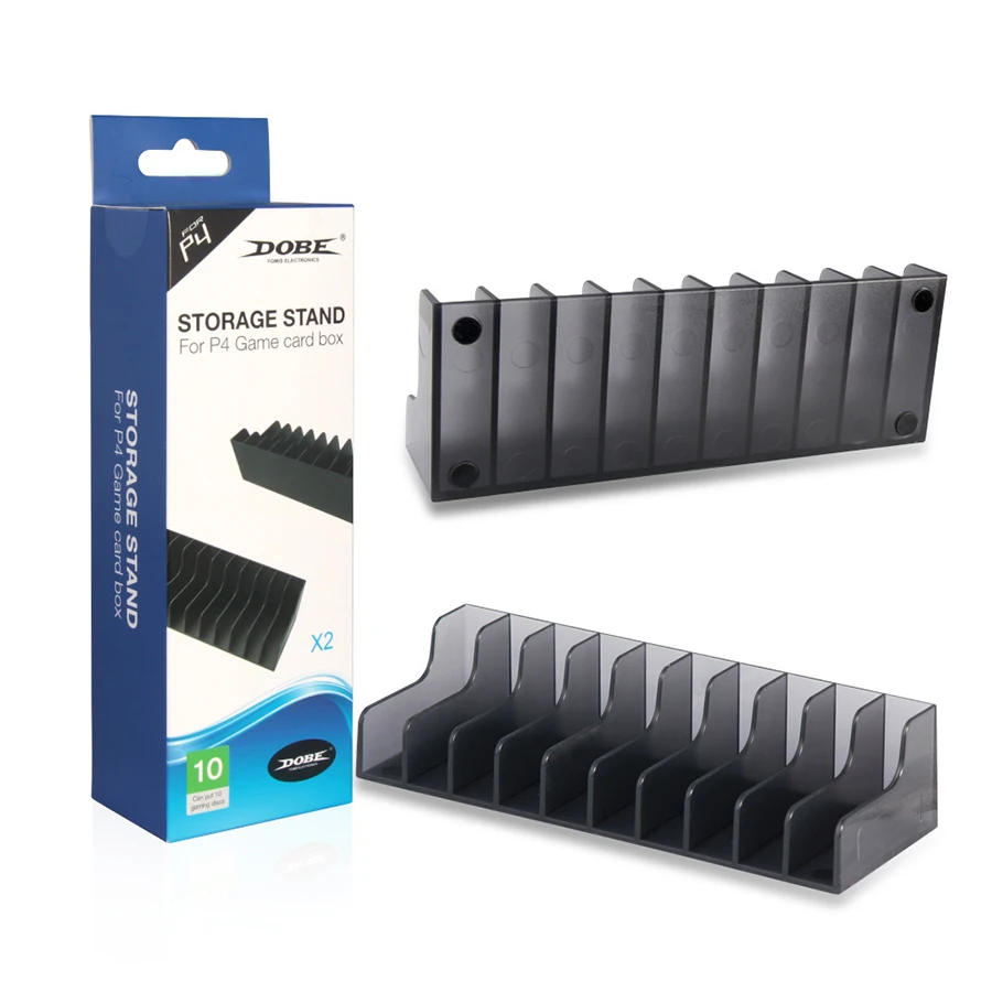 Dobe TP4-1813 2 pcs/set CD Discs Storage Bracket Holder For PS4 Slim Pro Game Disk Stand