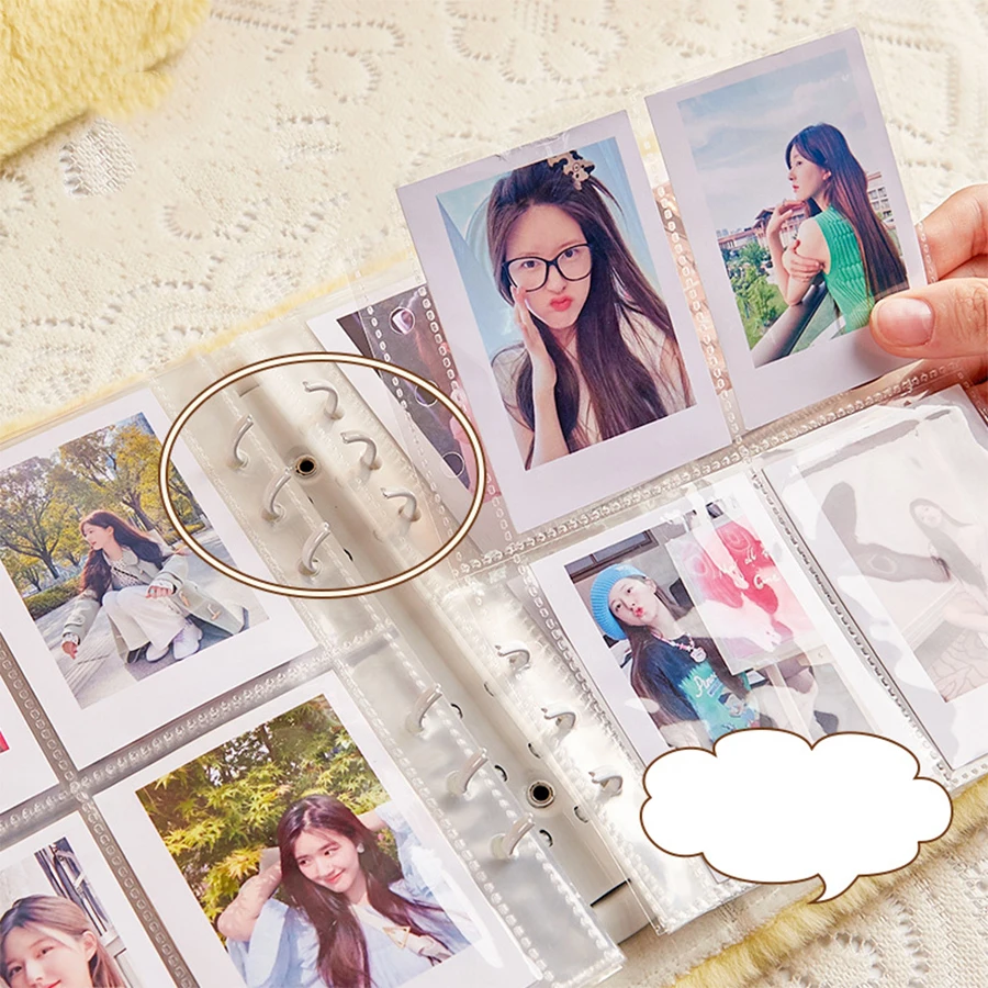 كتاب بطاقات الدب الكريمي القطيفة 4 ألبوم صور شبكي كتاب تذكار ستار تابع 3 بوصة كتاب تخزين البطاقات الصغيرة #3