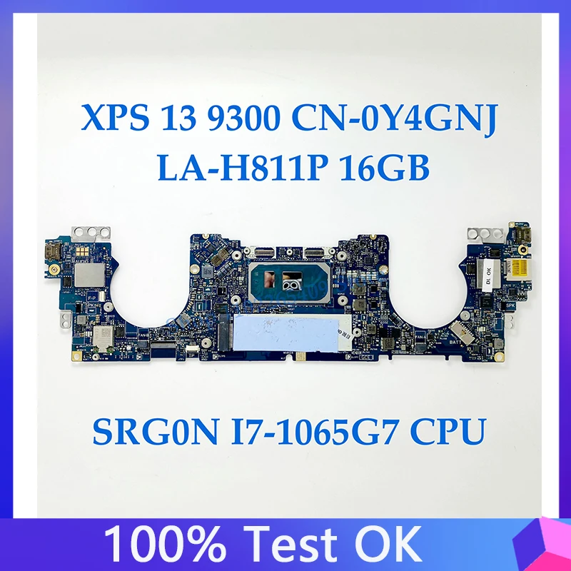 Y4GNJ 0Y4GNJ CN-0Y4GNJ高品質xps 13 9300ノートパソコンのマザーボードとLA-H811P SRG0N I7-1065G7 cpu 16ギガバイト100% フルうまく機能