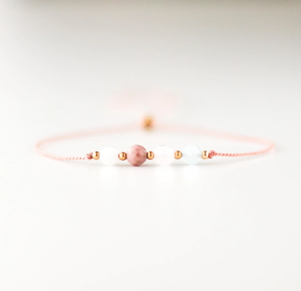 Pregnancy Support Bracelet – Aquamarine, Rhodonite, Rose Quartz, Fertility Bracelet