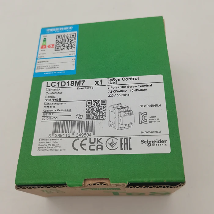 Contactor eléctrico schnei-der LC1D18M7 IEC