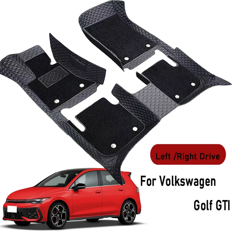 Car floor mats for Volkswagen Golf GTI 2010 2011 2012-2021 Customauto foot Pads automobile carpet cover interior accessories