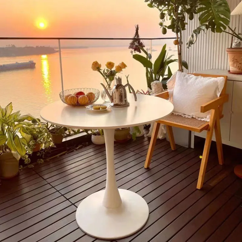 Table Simple tulip casual negotiation table, coffee milk tea shop dining table