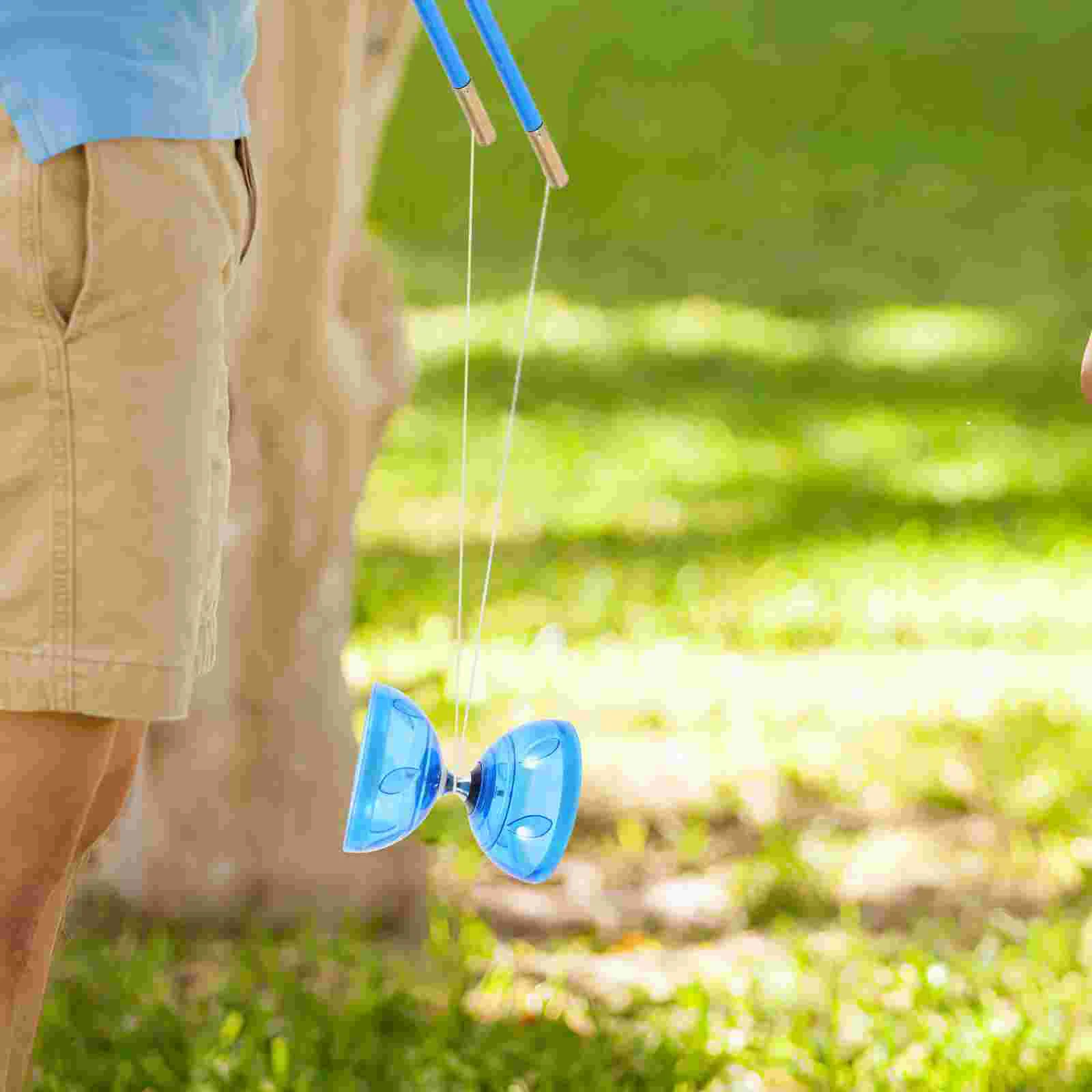 Doppelköpfiges Diabolo für Anfänger, chinesisches Yo-Kinderspielzeug, weiches Gummi, ältere Menschen, klassisch, mit Lagern