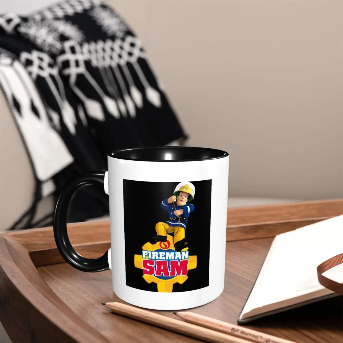 Cartoon Firefighter Fireman Sam Mug Funny Ceramic Coffee Cups Tea Mugs Milk Cup Drinkware Gifts for Friends