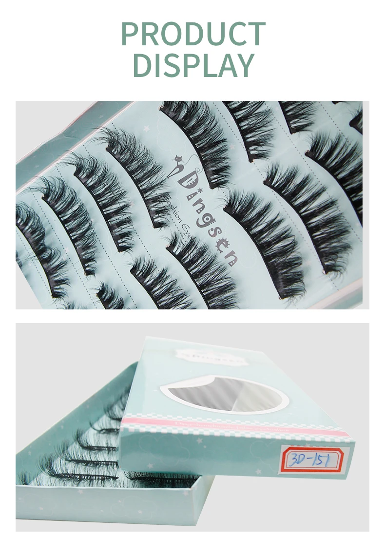 DINGSEN 10 Paar 3D Faux Mink Wimpern Natürliche Kunstwimpern Maßgeschneiderte Flauschige Weiche Voluminöse Wiederverwendbare Make-up Wimpern Bestseller – Detail 9