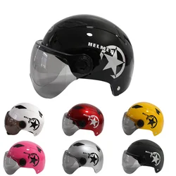 Open Dual Lens Visors Helmet Motorcycle Scooter Bike Electric Car Anti-UV Safety Hard Hat Bicycle Cap Motorcycle Accessories