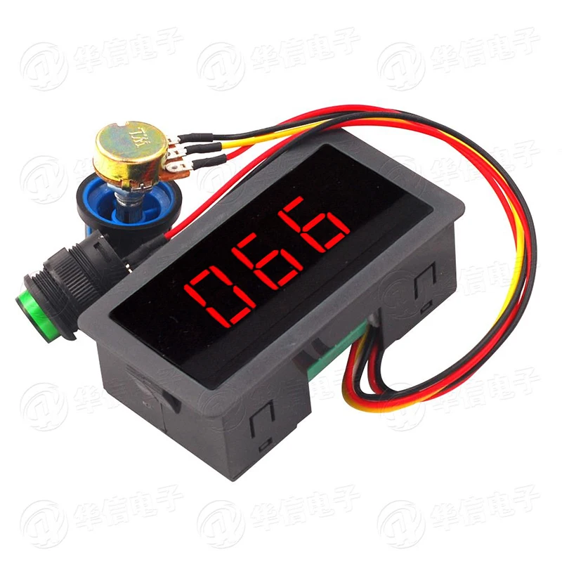 CCM5D digital display PWM DC motor speed controller 6V12V24V stepless speed control switch display housing