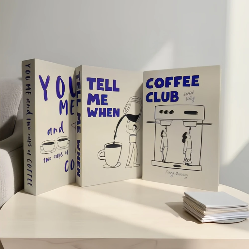 

Coffee Shop Art Fake Book Decoration Storage Box Living Room Decorative Hotel Table Bedroom Interior Design Aesthetic Home Decor
