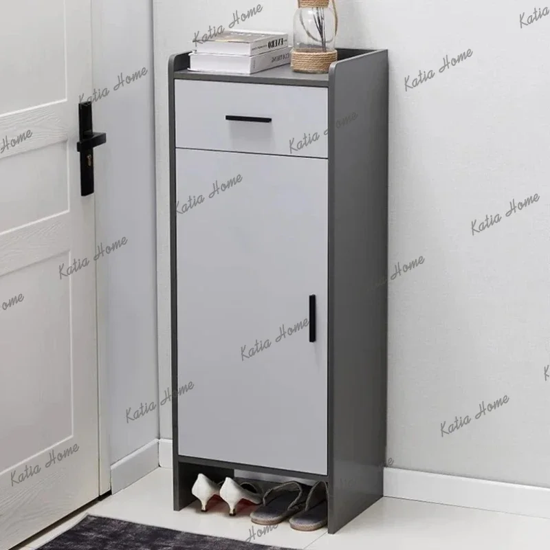 Factory Direct Tall Narrow Nordic Shoe Cabinet Modern Multi Layer Space Saving Shoe Cabinet New Wooden Organizador De Zapatos Ho