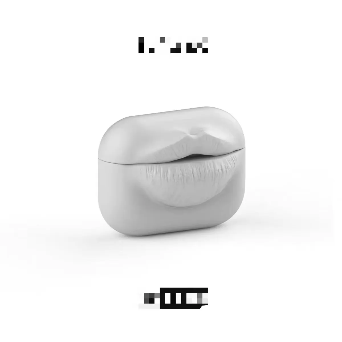 เคสหูฟังแบบลิปนุ่ม เหมาะสำหรับหูฟังไร้สายบลูทูธของแอปเปิล เคสหูฟังแบบปาก ซิลิโคนป้องกันหูฟัง