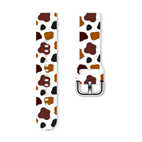 Cow Print Series Waterproof Strap for Samsung Galaxy Watch 7/6/5/4, 20mm Universal Band Fits 40mm 0mm 44mm Xiaomi Huawei Amazfit