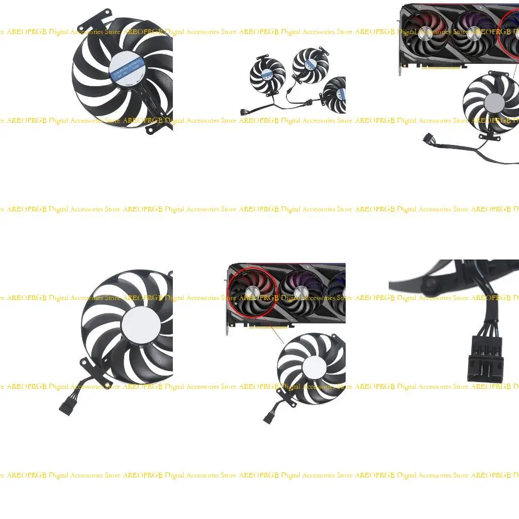 

E21E GPU Video Card Cooler Fan Graphics Card Radiator for ROG STRIX RTX3080 3090