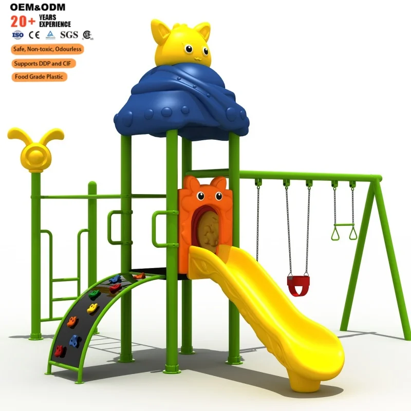 SageDelightRides Commercial Outdoor Playground Equipment Slide Kids LLDPE Steel Plastic School Community Preschool Wholesale