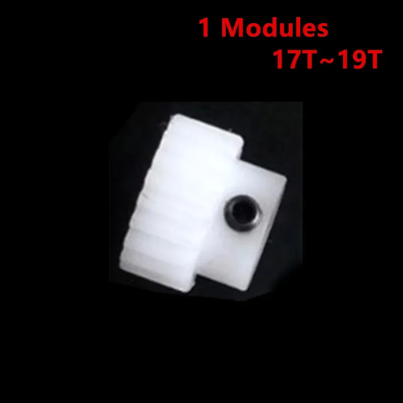 POM 1 Modules 17 18 19T Tooth Bore 4 5 6 6.35 7 8 10mm Plastic Gear for Motor Accessories
