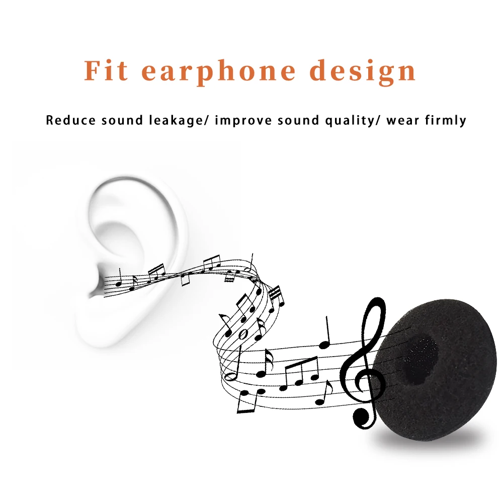 QIGOM 12pcs 이어 패드 커버 블루투스 이어폰 유선 헤드셋 MP3 MP4 스폰지 보호 커버 18MM 이어 패드 교체