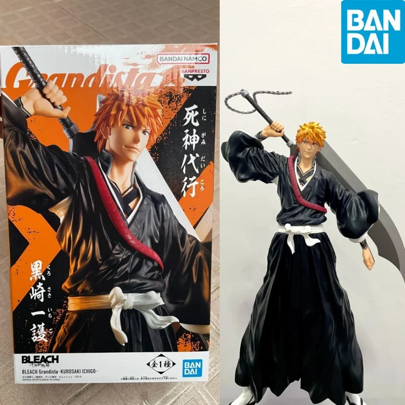 

In Stock Bandai Banpresto Bleach Grandista Ichigo Kurosaki Gros Jingpin Action Figure Precious Collection Value Model Toy Gifts