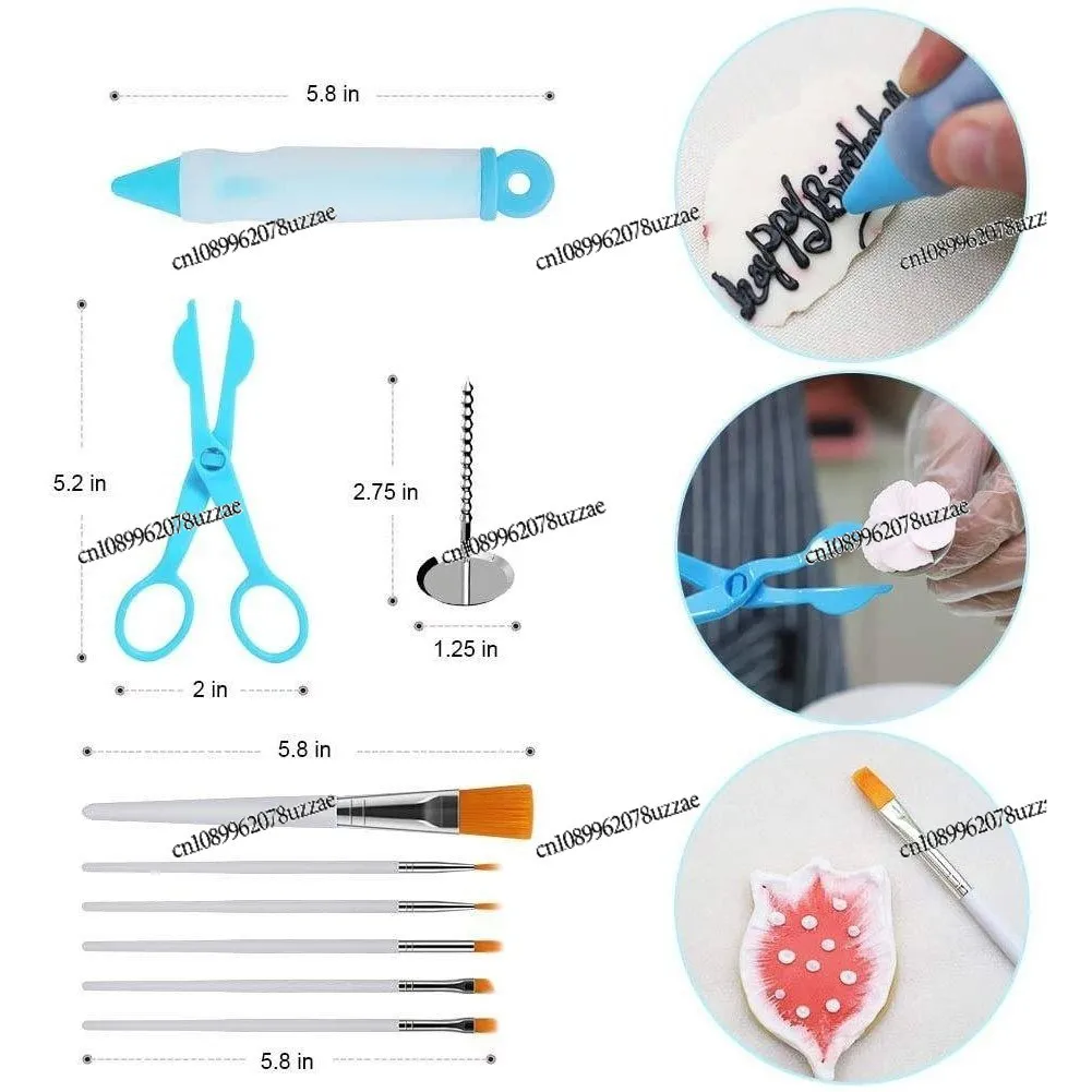 

178-piece Cake Turntable Set, Non-slip Turntable Piping Bag Piping Nozzle, Baking Tool Set