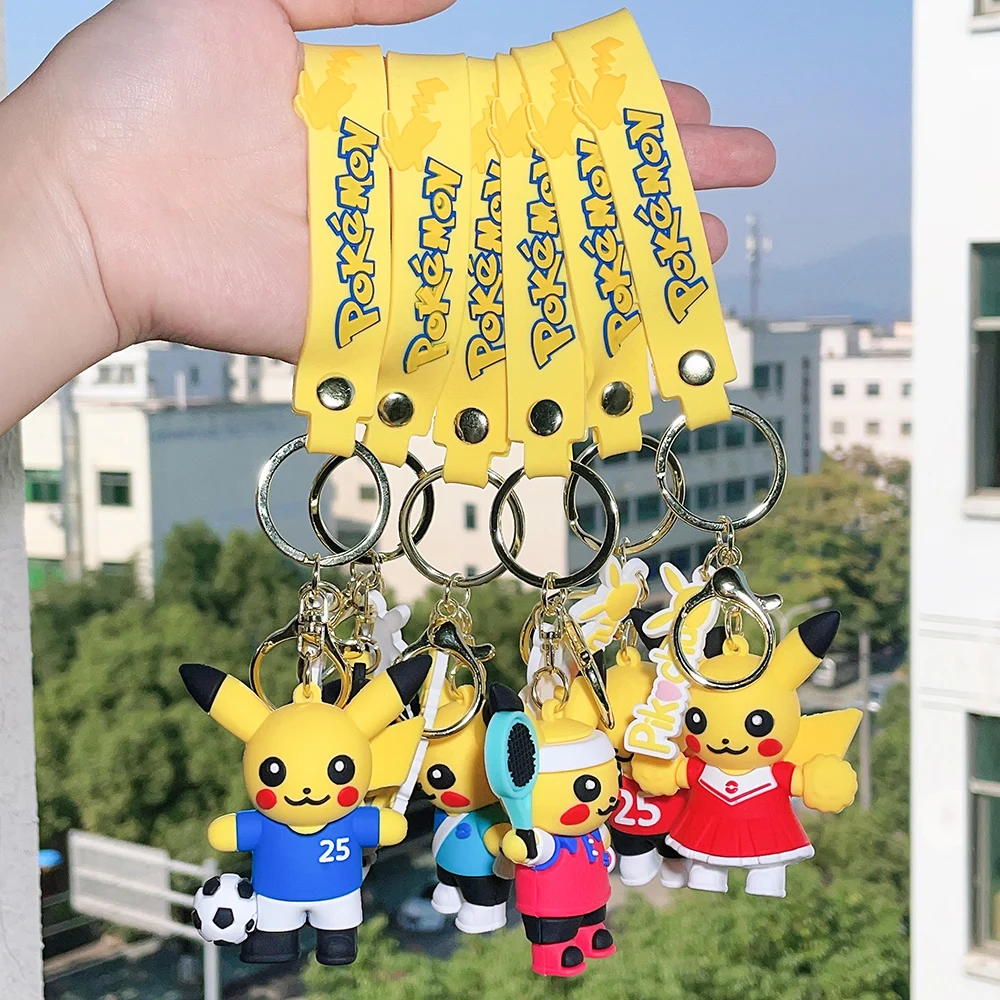 Pokemon portachiavi Anime figure Pikachu Cartoon portachiavi Charmander Psyduck Fashion Bag portachiavi ciondolo accessori giocattolo regalo per