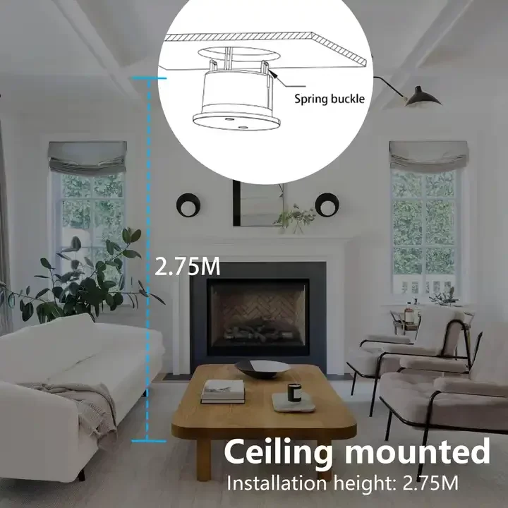 جديد شنت السقف 60G زيجبي تويا كشف السلالات ملليمتر موجة الرادار وجود الإنسان الاستشعار مع التحكم في التطبيق