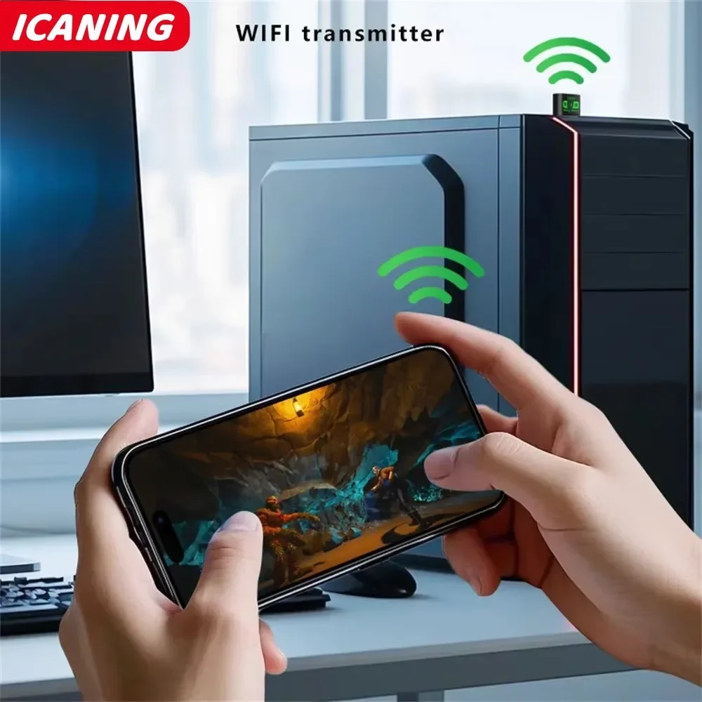 AX300 ワイヤレス WiFi レシーバー 287Mbps WiFi 6 アダプター 2.4G WiFi カード Wifi6 USB ドングル PC ラップトップドライバー無料 802.11ax