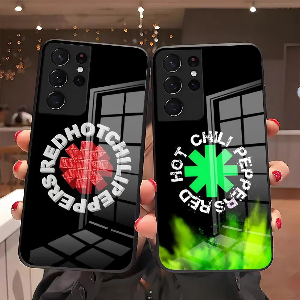 Red Hot Chili Peppers Phone Case For Samsung S26 S25 Plus S20 S20 Plus S22 Ultra S23 FE S21 Plus S21 Ultra Glass Cover