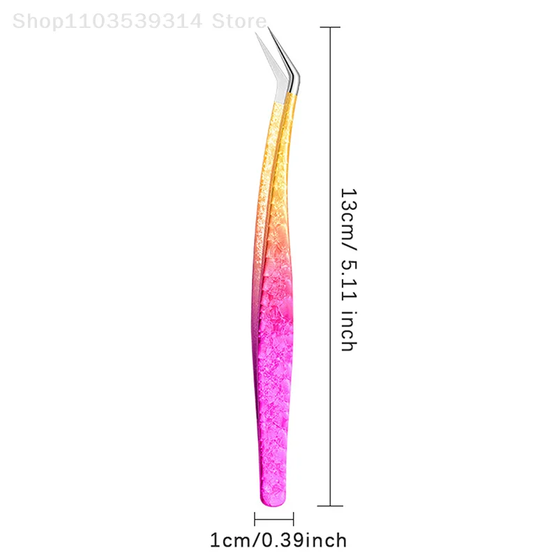 Pince à épiler pour faux cils, fleur de glace, antistatique, 3D, précis, greffe de faux cils, fournitures d'extension, outils de maquillage, 1 pièce