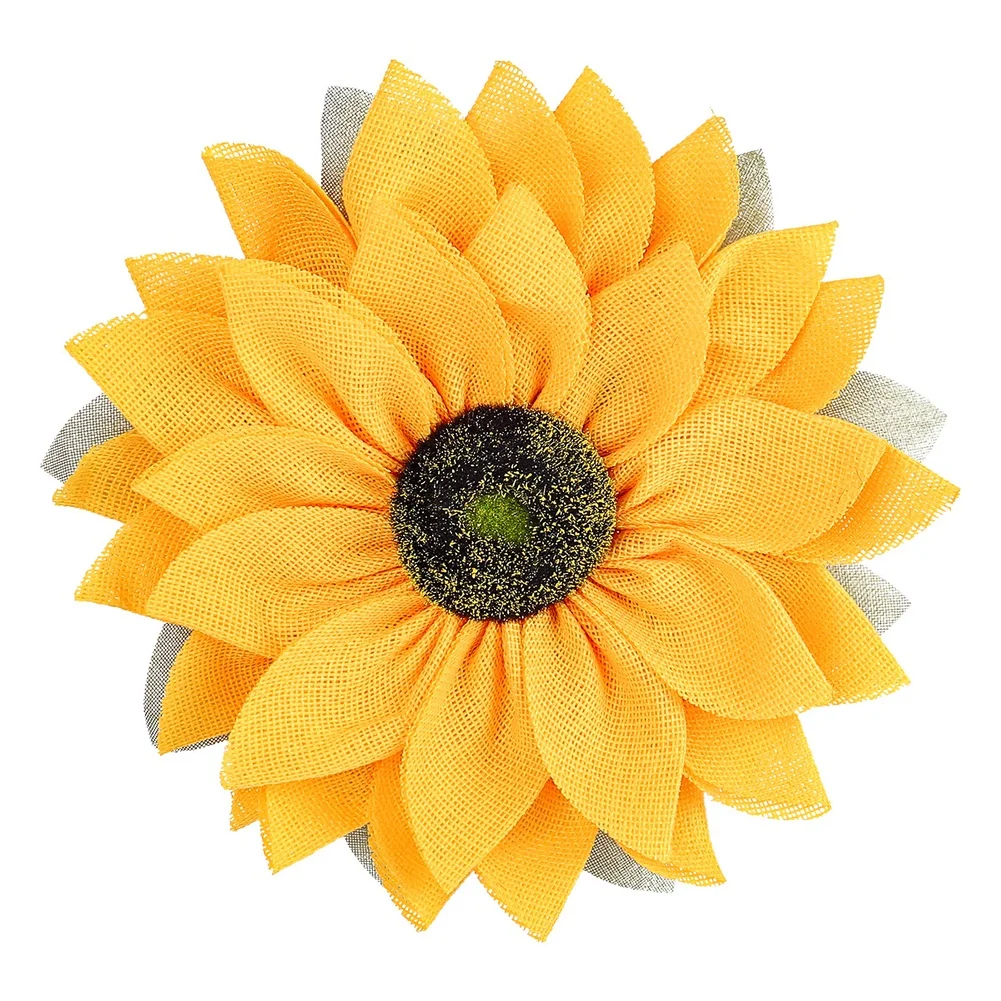 Rustic Sunflower Garland Made from Burlap Cloth for Thanksgiving Wall Door Table Decor European For american 42x42x6cm