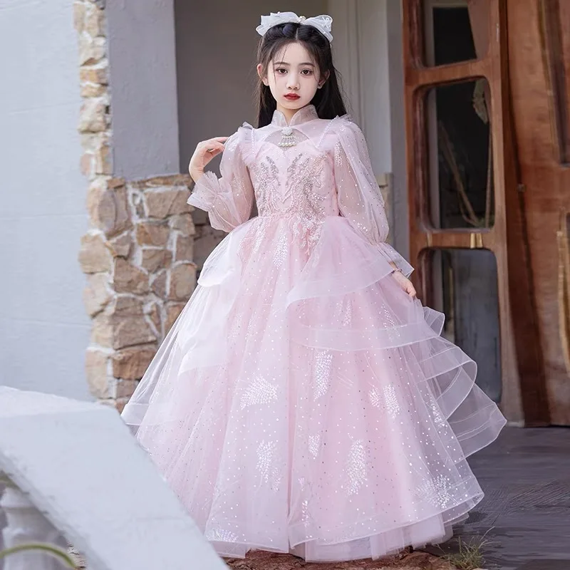 Children's Light Luxury Niche High-end 10th Birthday Princess Dress Girl Host Fashionable Piano Performance