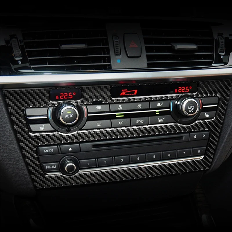 Carbon Fiber For BMW X3 X4 F25 F26 Car Interior Gearshift Air Conditioning CD Panel Door Armrest Cover Trim Stickers Accessories