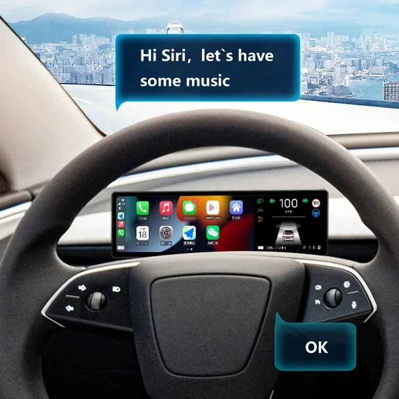 For Model 3 Highland 2024 8.8" Head up Display Wireless Apple CarPlay Android Auto Touch Screen Linux OS Dashboard Screen