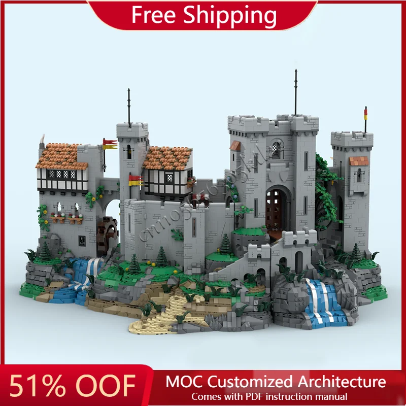 

4544 PCS MOC Hot Seller Exquisite Ancient Lion Knight's Castle Model Educational DIY Assembly Toys Set For Kids Christmas Gifts