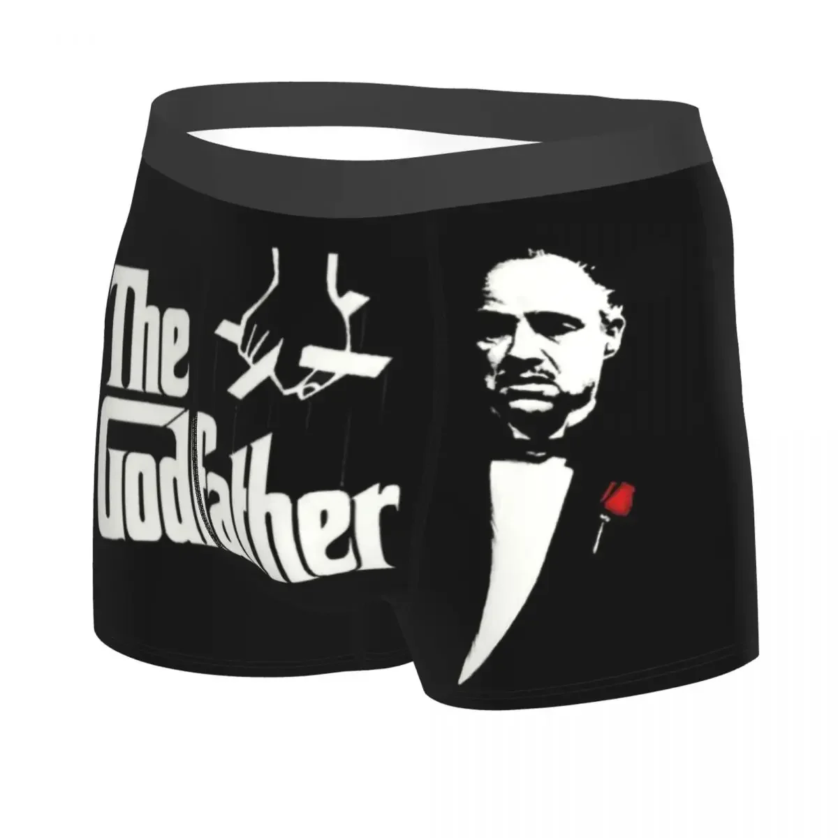 Padrino O Poderoso Chefão Roupa Interior Respirável para Homens, Boxer Clássico de Gangster, Calcinha Suave, Cuecas Masculinas