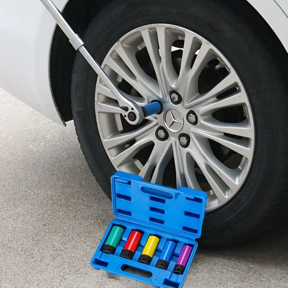 

Thin Wall Drive Wheel Protector Plastic Sleeve Deep Socket Impact Socket Color Coded Metric Size Automotive Socket