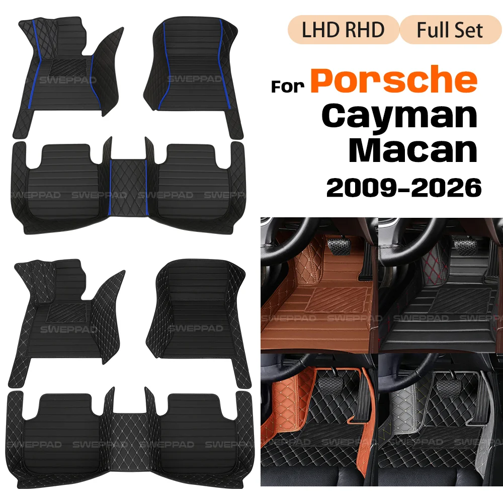 

Для Porsche Cayman/Macan 2009-2026 25 24 23 22 пользовательские автомобильные коврики автомобильный ковер чехол аксессуары для интерьера защитная накладка