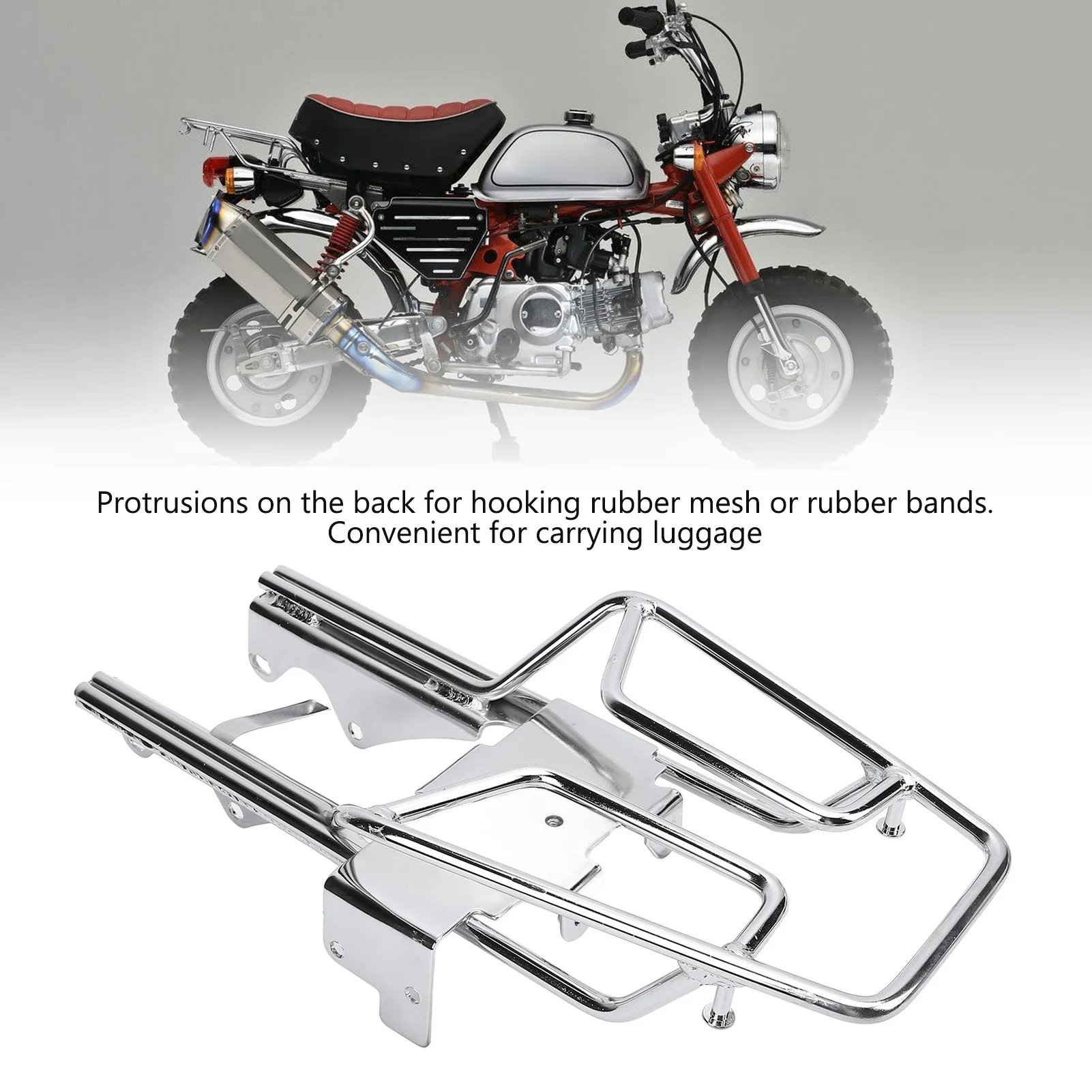 

Motorcycle Rear Luggage Storage Rack Solid Steel Alloy Seamless Welding for Monkey Z50 Z50J Skyteam Z50A
